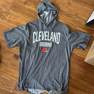 Cleveland Browns Nike Gray Dri-FIT Hooded Tee